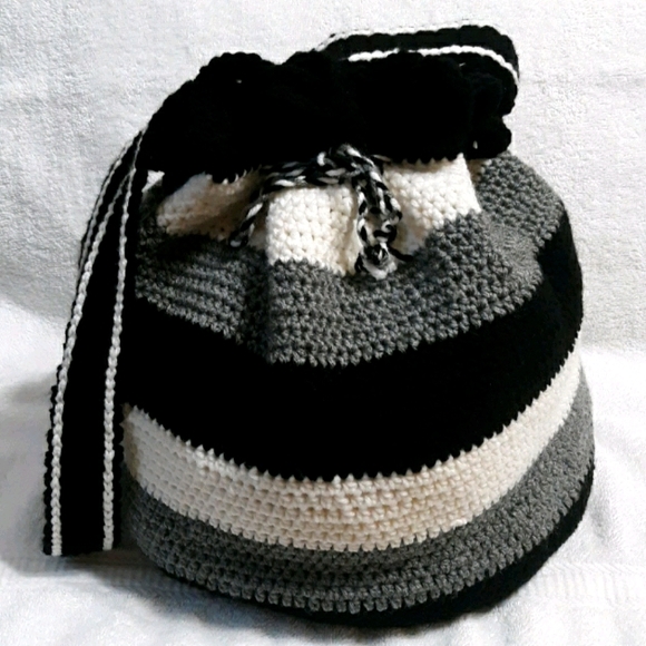 Handbags - Handmade Crochet drawstring bag